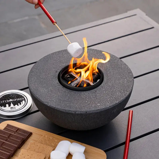 Concrete Semi-Round Fire Pit