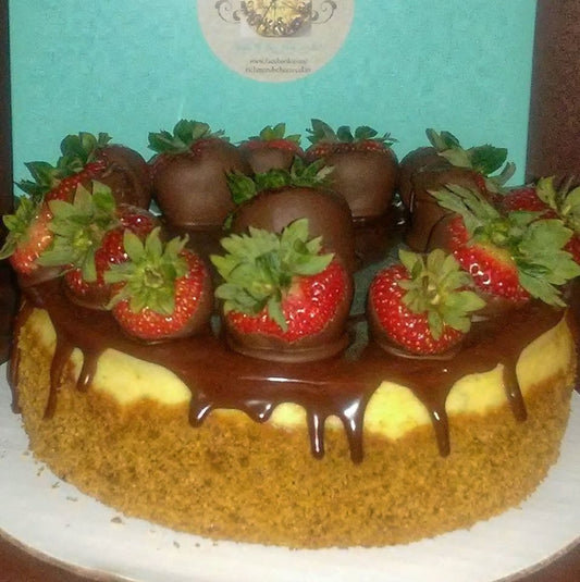 Tarta de queso y fresa clásica