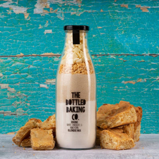 The Bottled Baking Co White Choc & Honeycomb Blondie Mix