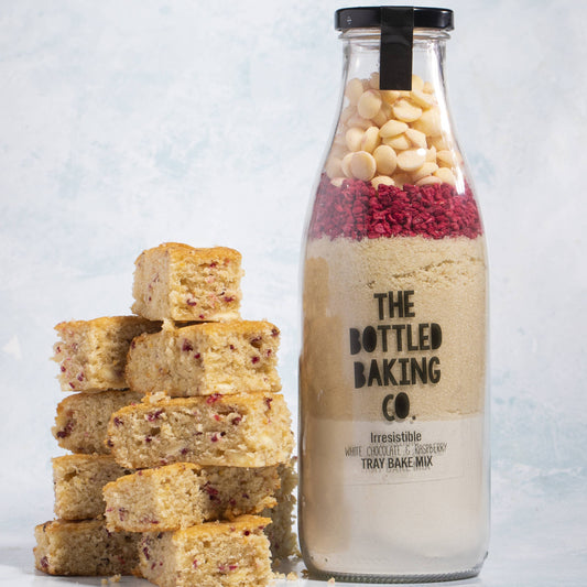 The Bottled Baking Co White Choc & Raspberry Tray Bake Mix